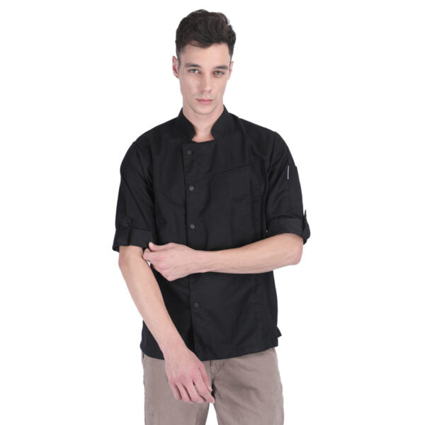 Unisex Asymmetrical Chef Coat Jacket with Side mesh for All kind of Chefs